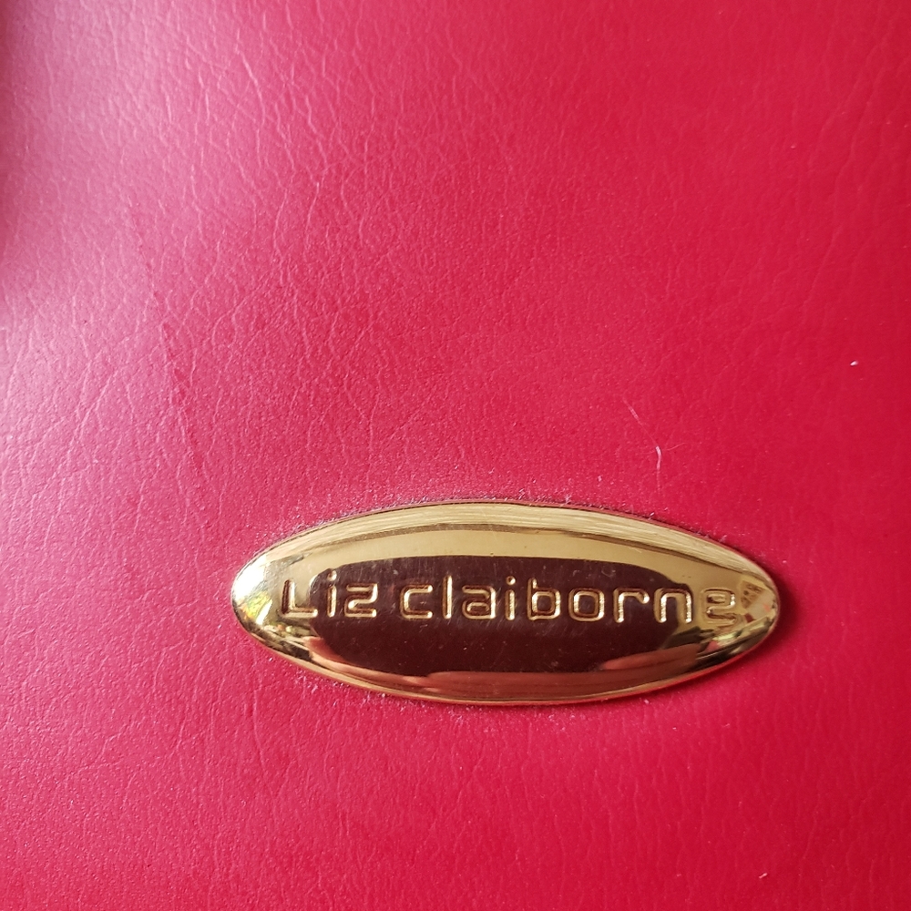 Vintage Red Leather Liz Claiborne Satchel Handbag - Picture 2 of 5